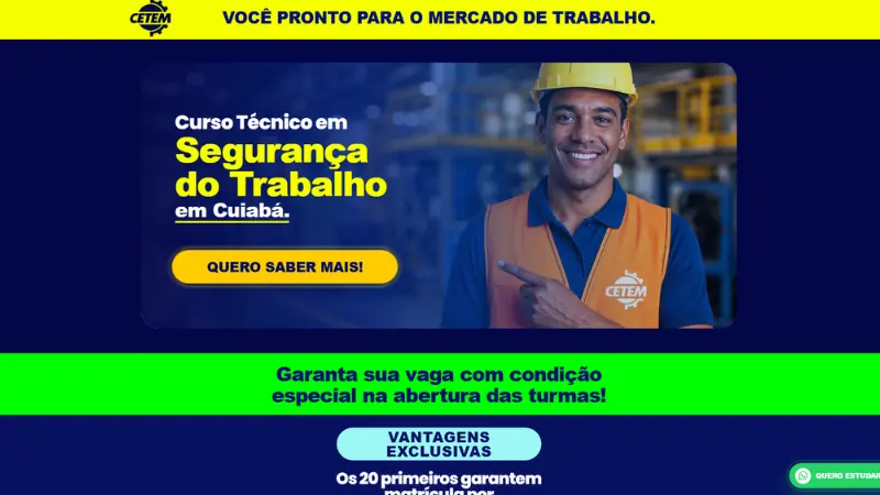Projeto CETEM Cursos - Landing Pages e Tráfego Pago