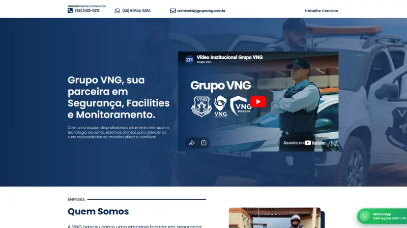 Projeto Grupo VNG - Site Institucional e Tráfego Pago